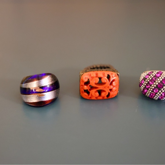 Colorful Statement Rings Set - Picture 4 of 10